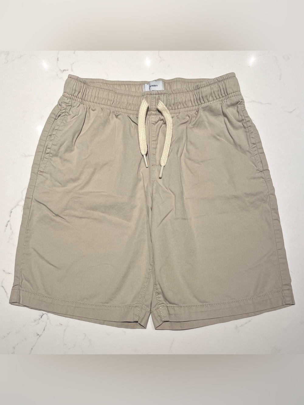 Old Navy • 8 • Boy’s Light Tan Khaki Drawstring 100% Cotton Shorts